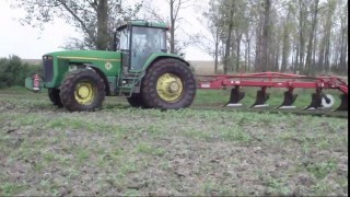 John Deere 8100 Plowing Sióagárd szántás 2010 *HD* - Техника для сельского хозяйства
