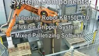 Order picking, depalletizing and mixed palletizing with a KUKA robot - Обзор Kuka